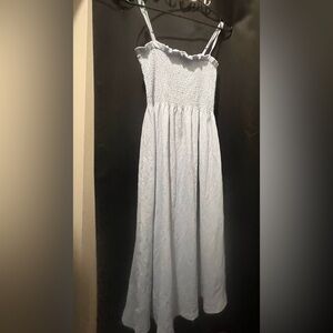 Light Blue Smocked Top